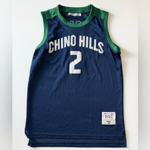 Chino Hills Men's Navy & Green Basketball Jersey - #2